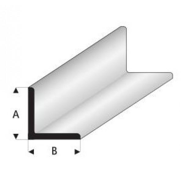 Styrene Angle A=B 4,0x4,0mm 33cm