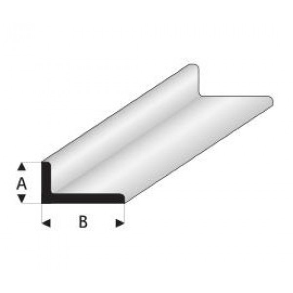 Styrene Angle A=0,5B 2,0x4,0mm 33cm