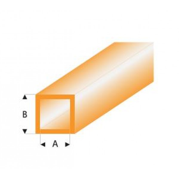 Styrene Tube-Square-Orange 5,0x6,0mm 33cm
