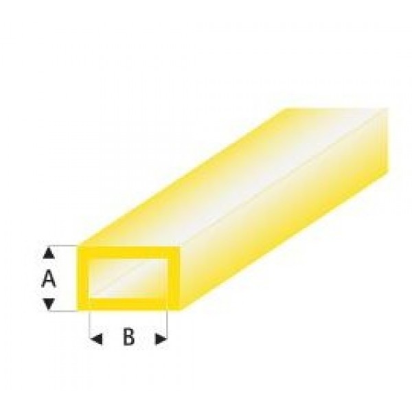 Styrene Tube-Rect.-Yellow 2,0x4,0mm 33cm