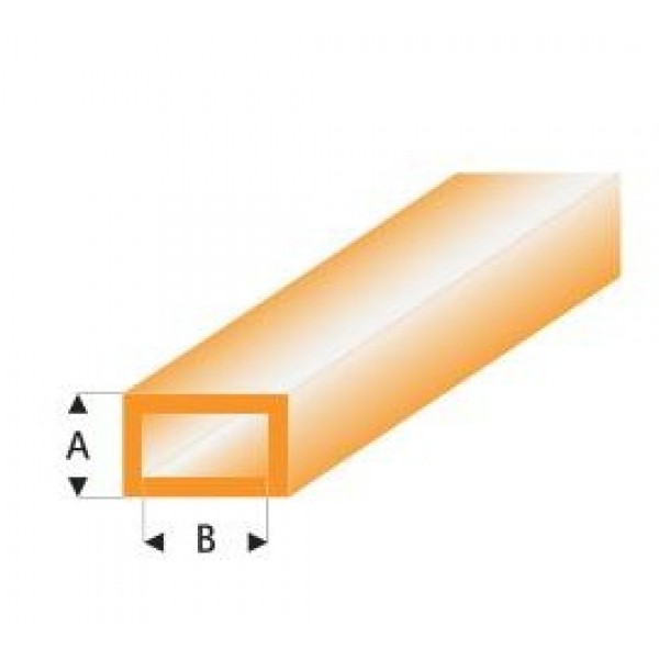 Styrene Tube-Rect.-Orange 3,0x6,0mm 33cm